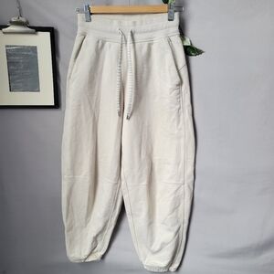 Lululemon Relaxed Fit French Terry High Rise Jogger White Opal 4